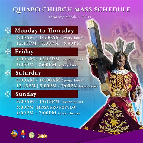 REGULAR MASS SCHEDULE .